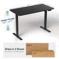 thumbnail image 5 of VIVO Electric 55” x 28” Stand Up Desk, Black Table Top, Black Frame, 5 of 7