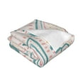 thumbnail image 3 of YFYANG Lightweight Warm Flannel Blanket, Pink Paisley Pattern Throw Blanket for Bed, Sofa, Travel, Camping, 80"x60", 3 of 7