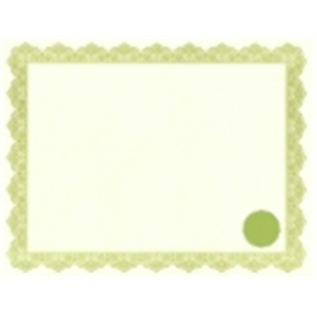Optima Gold Border 8-1/2 x 11 Geographics 25 per Pack Parchment Paper Certificates