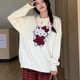 thumbnail image 2 of Ins-suéter de manga larga de Hello Kitty, suéter de punto suelto, estilo perezoso, Tops de otoño e invierno, Sanrio, nuevo, 2 of 5