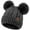 Dark Grey, variant on REDESS Women's Winter Beanie Hat with Two Pompoms and Warm Fleece Lining-Black