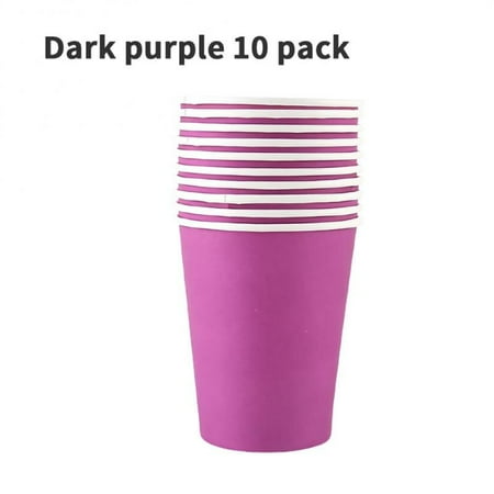 

10 Pcs 7.5 Oz Disposable Diy Party Colored Paper Cups Suitable For Wedding Office Outdoor Activities