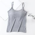 thumbnail image 4 of Gray Women's Tanks, Women'S Vest Pure Color Tube Top Camisole With Chest Pad Top Women'S Summer Inner Wear Anti Light Wrap Chest Vest,Women's Tanks & Camis XL, 4 of 9