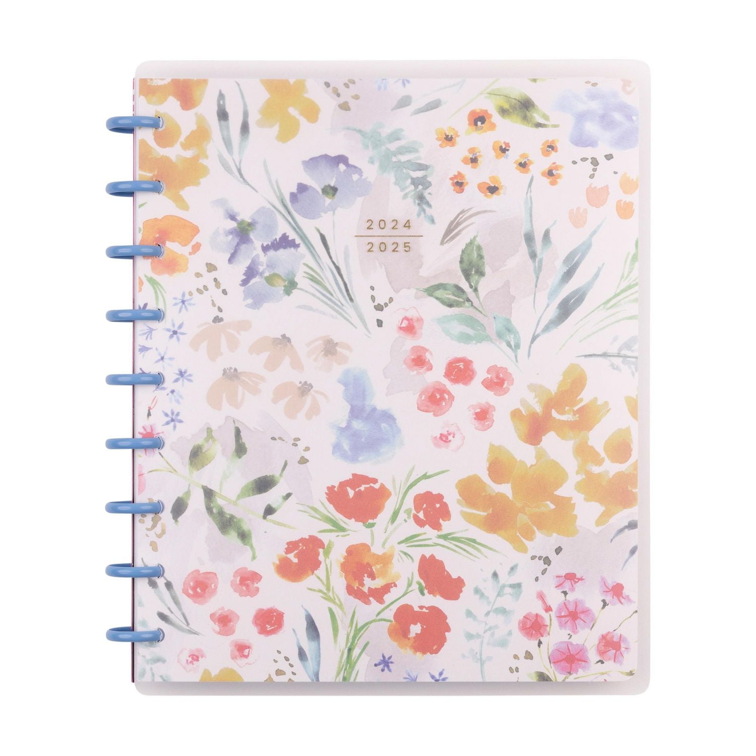 Simply by Happy Planner, Kitchen Flowers Weekly Monthly Planner, Classic 7" x 9.25" Size, July 2024-June 2025