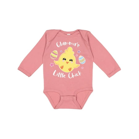 

Inktastic Happy Easter Glamma s Little Chick Gift Baby Girl Long Sleeve Bodysuit