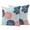Pink, navy blue, variant on 2 Pack Outdoor Waterproof Throw Pillow Covers,Turquoise Stones Black Sunflowers Decorative Square Pillow Case Patio Pillowcases for Chair Couch Sofa 16x16in