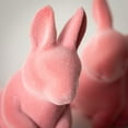 thumbnail image 2 of Sullivans 5.5" & 4.25" Pink Velveteen Bunny Set of 2, Ceramic, 2 of 3