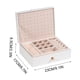 thumbnail image 5 of Joyeros para mujer, organizador de joyas, caja de cuero, grandes joyeros, organizador de pendientes, estuche de almacenamiento, exhibición de doble capa con bandeja extraíble, elegante joyero, contene, 5 of 5