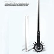 BIMZUC Rotary Lawn Edger Single Wheel Manual Edging Cutter with Handle for Yard Sidewalk 4 Section 67.32 inches / 171 cm