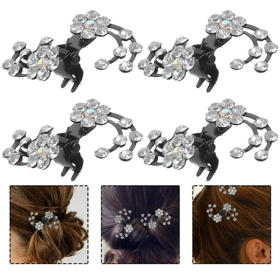 OFFIGAM 6Pcs Hairpin Rhinestone Mini Hair Clips Alloy Hair Decoration for Girls Hair Accessories at Special Occasions