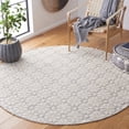 thumbnail image 2 of SAFAVIEH Vermont Orval Geometric Floral Wool Area Rug, Ivory/Grey, 6' x 6' Round, 2 of 8