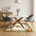 thumbnail image 3 of ODIKA 5'x7' Ultra-Soft Area Rug, Floral Vintage Garden Panel With Medallion Boho Corner Ornaments None Washable, Bare feet friendly, Silk-Touch for Bedroom Home office, 3 of 7