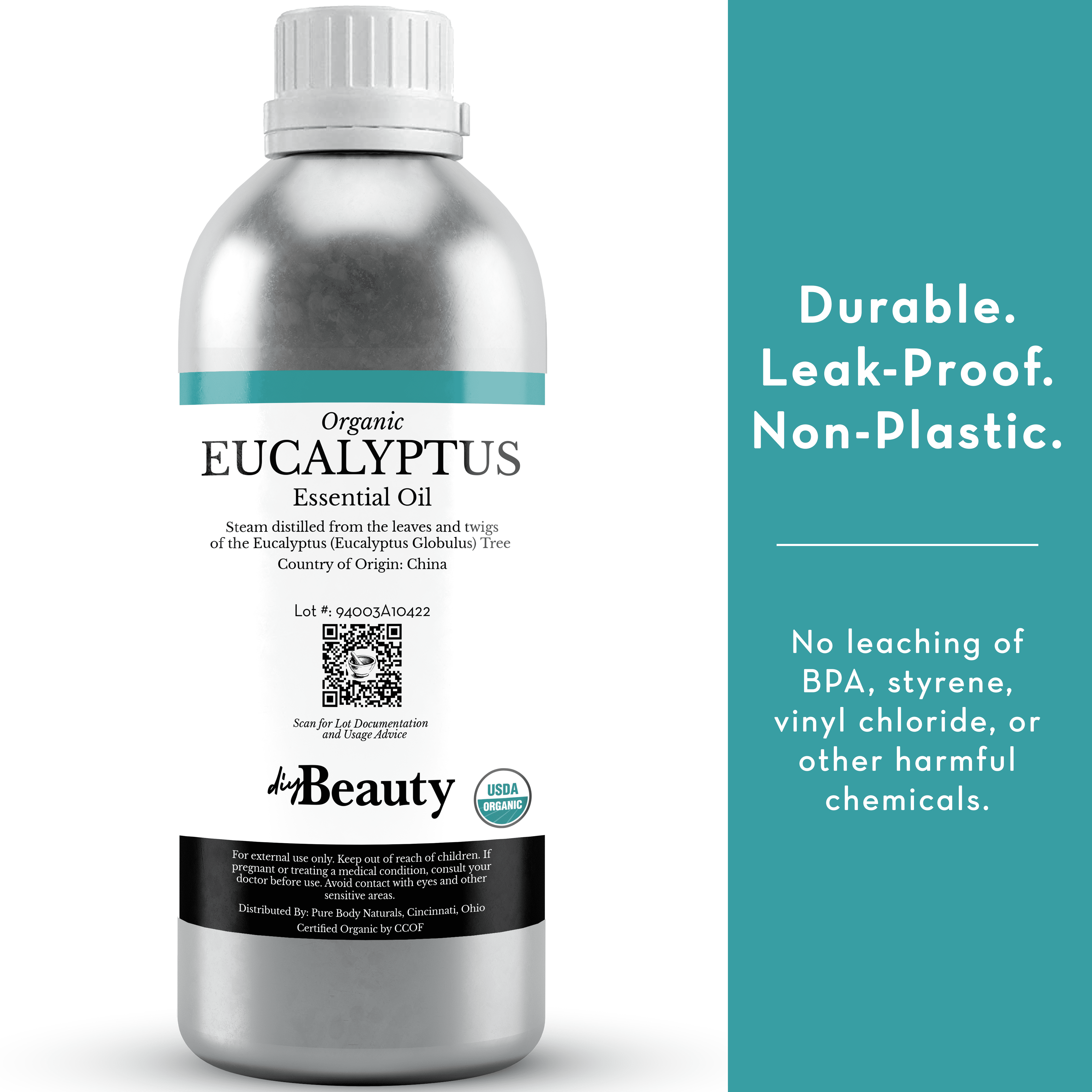 Bulk Eucalyptus Essential Oil - Large Size 32 fl oz Bottle - 100% Pure and Organic by DIYBeauty