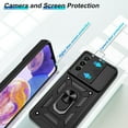 thumbnail image 2 of Samsung A23 Case, Galaxy A23 5G/4G Case with HD Screen Protector, Heavy Duty Shockproof Protective Case with Magnetic Car Mount Ring Stand [Military Grade] Protective Case, Black, 2 of 7