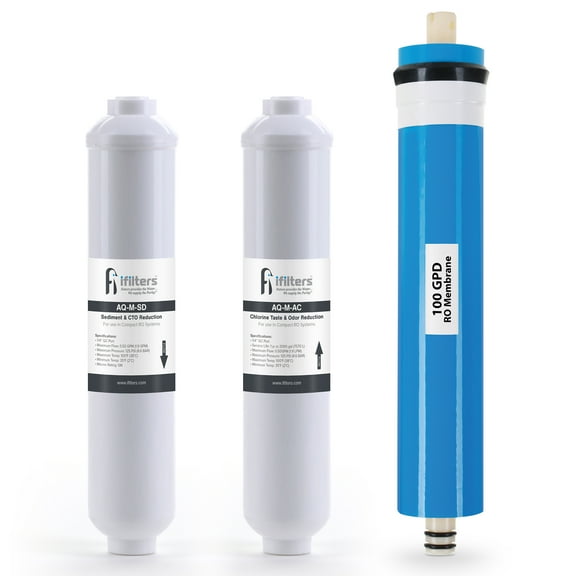 Reverse Osmosis Aquarium Replacement Filter Set For Compact RO Systems