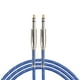 thumbnail image 4 of Cable de conexión de nailon trenzado azul Prosty de 6,35 mm con conector macho TRS de 1/4" para guitarra y bajo. 3m, 4 of 8