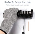 thumbnail image 3 of Cheer Collection Culinary Knife Sharpener, Professional 3-Stage Manual Knife Sharpening with Safety Glove, 3 of 6