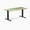 White Ash Emerald River / Matte Black, variant on Desky Resin Hardwood Office Desk - White Ash Emerald River / 60 X 30 Inches / White