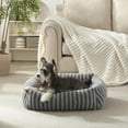 thumbnail image 3 of Washable Rectangle Dog Bed with Removable Cover, Calming Dog Beds for Small Dogs and Cats, Soft Pet Beds, Non-Slip Bottom, Gray, 25in, 3 of 8