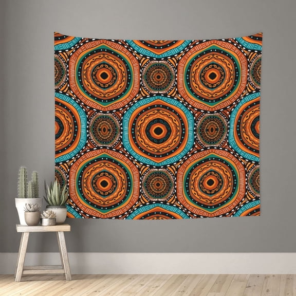 Bingfone Polyester Fabric Tapestry African Tribal Style Wall Hanging Tapestry,Daily Decorative Tapestry for Bedroom Living Room Dorm 60L x 51W Inches