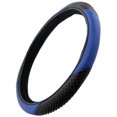 thumbnail image 5 of BDK Sporty Two Tone Ergonomic Grip Steering Wheel Cover - Massaging Gel Grip for Standard Size Wheels 14.5-15 inch Massaging Gel Grip Blue/Black, 5 of 9