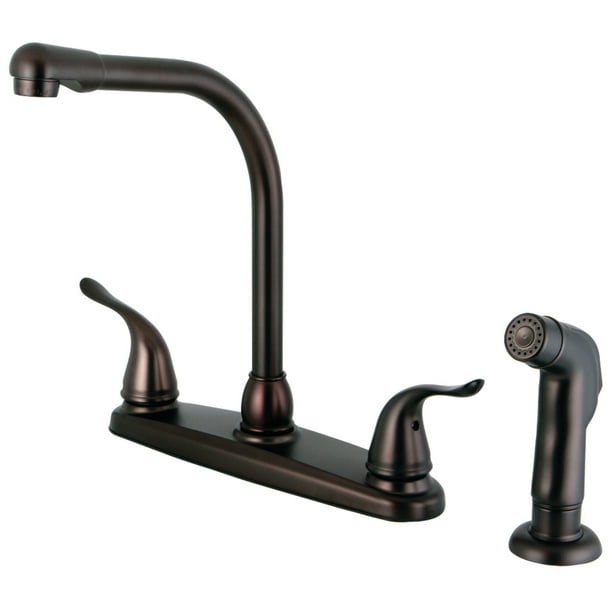 Kingston Brass FB2755YLSP Centerset Kitchen Faucet, Oil ...