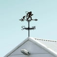 thumbnail image 4 of Sasquatch Iron Weather Vane Sasquatch Fishing Metal Weathervane Black Wind Direction Garden Art Decor for Roof Indicators Wind Vanes for Yard Outdoor Farm Barn Sheds Garden Patio Decoration, 4 of 7