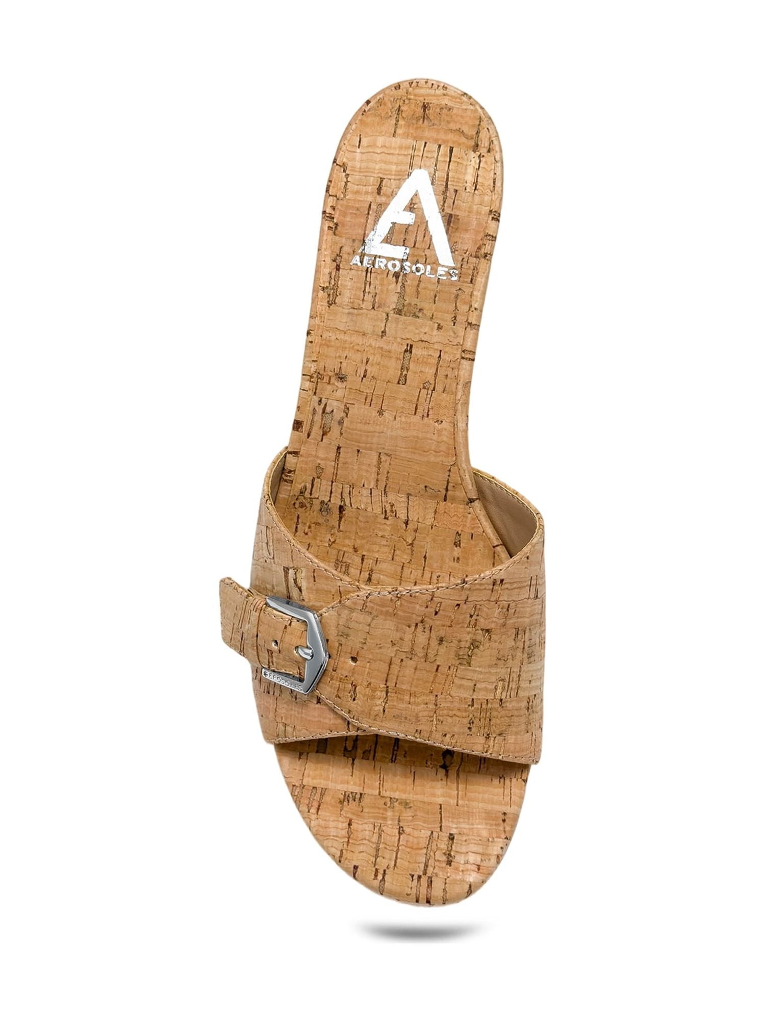 Aerosoles Women's Nea Kitten Heel Buckle Sandal Mules