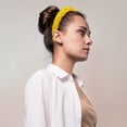 thumbnail image 3 of Diademas anchas sólidas, moda antideslizante, aro de pelo amarillo, 1.18 pulgadas de ancho, para mujeres niñas, 3 of 7