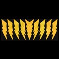 thumbnail image 2 of LiteMark Reflective Stickers Decals for Helmets, Bicycles, Strollers, Wheelchairs - 4 Inch Lightning Bolts - Yellow, 2 of 2