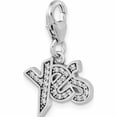 thumbnail image 5 of Sterling Silver Amore La Vita Rhodium-Pl Antiqued Polished Cz Yes Charm (23.95 X 12.85) Made In China -Jewelry By Sweet Pea, 5 of 8