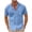 Blue, variant on Besolor Men's Cotton Linen Shirts Short Sleeve Button down Casual Lightweight Summer Beach Vacation Shirts