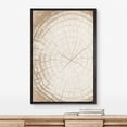 thumbnail image 5 of IDEA4WALL Framed Canvas Wall Art Minimal Brown White Forest Tree Wood Rings Retro Art Rustic Duotone Nature Wilderness Abstract Print Relax/Calm for Living Room, Bedroom, Office - Black 16"x24", 5 of 5