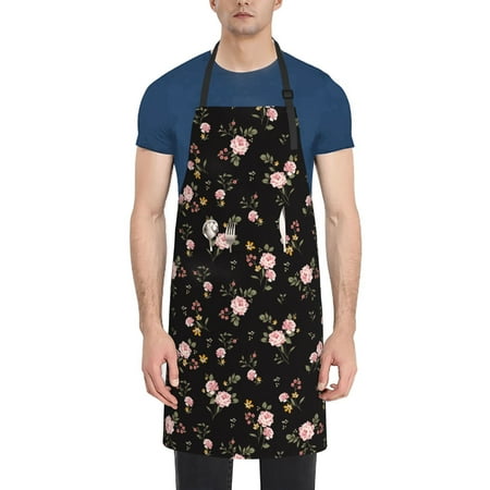 

Coaee Flowers for Waterproof Apron for Unisex Adult with Adjustable Bib Apron