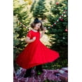 thumbnail image 5 of Little Dress Shoppe, LLC Fancy Red Lace Twirly Dress, Female Toddler Knee Length Frock Dress., 5 of 9