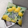 thumbnail image 7 of BANET  Lemon Pillow Covers Set of 2 Eucalyptus Leaves Vase Decorations Spring Summer Stripe Pillowcase for Living Room Sofa Bedroom Car 18x18in, 7 of 7