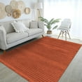 thumbnail image 7 of Abomination Orange Striped Polyester Area Rugs for Living Room Jacquard Textured Modern Rugs Soft Geometric Rug for Bedroom Mid Century Washable Rug Non-Slip Bohemian Perfect for Dining Room Office, 7 of 7