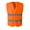 Orange, variant on Men's Reflective Safety Vest Construction Site Workwear High Visibility Night Time Gear Polyester Spandex Knit Pique Free Size Outdoor Vest