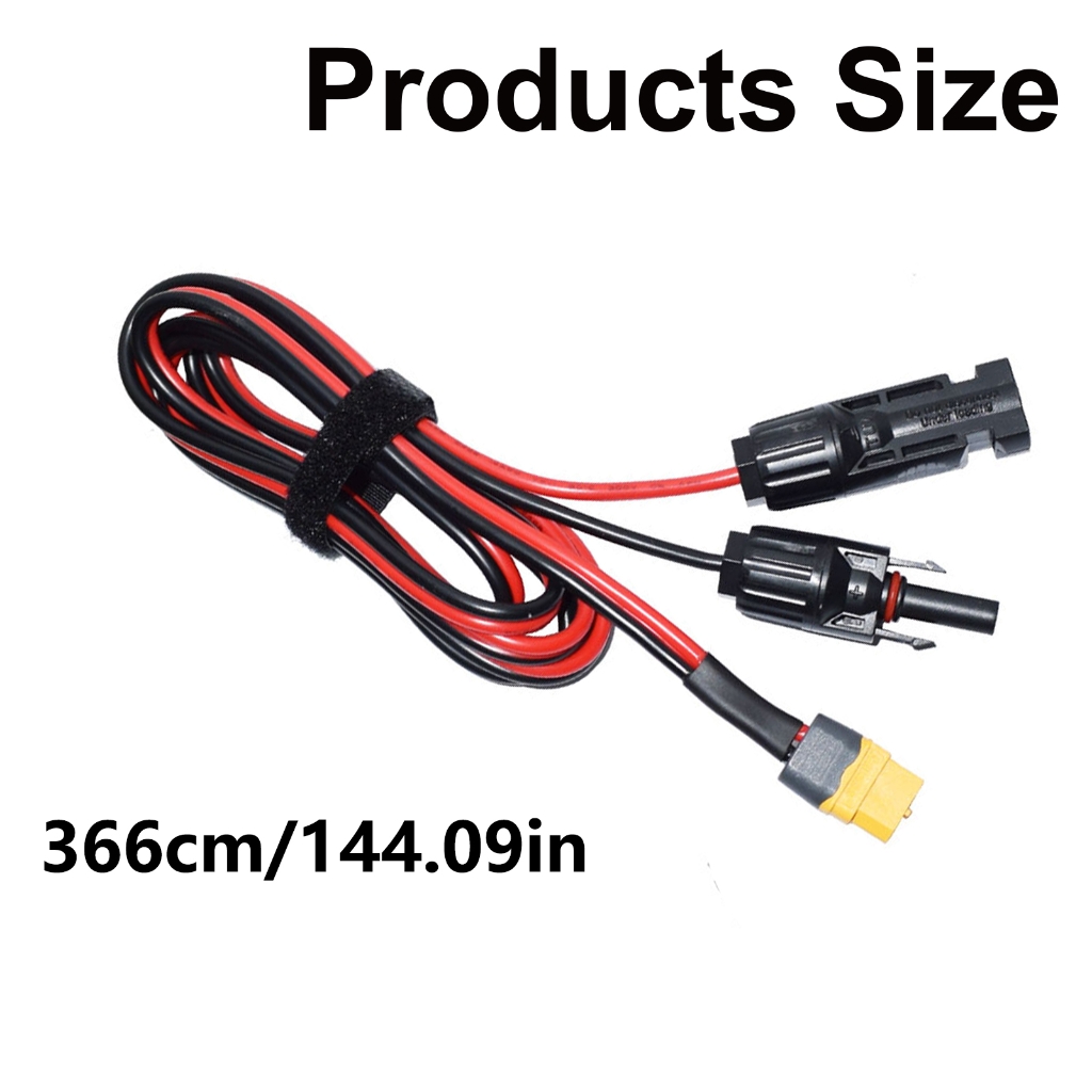 AOOOWER Solar Panel to LiFePO4 Battery 12AWG Solar to XT60 Connectors Charge Cable