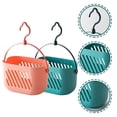 thumbnail image 5 of Cesta de almacenamiento colgante de plástico, 2 uds., cesta colgante para ducha, cocina, jengibre, ajo, organizador de verduras, cesta con gancho para baño y cocina, 5 of 5