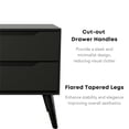 thumbnail image 5 of Furniture of America Belkor Mid-Century Modern Wood 2-Drawer Nightstand in Gray, 5 of 8
