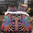 thumbnail image 3 of 2/3pcs Bedding Set Skull Comforter Cover Pillowcase Teen Adult Unique Design Bedroom Decor,Full (80"x90"), 3 of 6