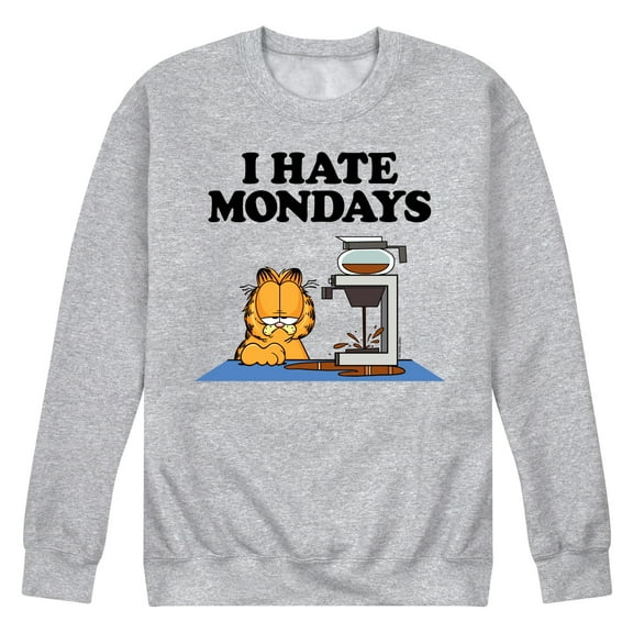 Garfield - I Hate Mondays - Men's Crew Neck Fleece Pullover