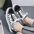 thumbnail image 4 of CHICVOMEY Low Top Fashion Sneakers for Women Canvas Tennis Shoes Lace Up Casual Walking Sneakers Comfort with Non-Slip Flexible Sole, 4 of 7
