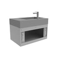 thumbnail image 4 of Amazon 30" Gray Wood Floating Vanity with Gray Top and Chrome Trim, 4 of 10