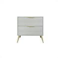 thumbnail image 6 of Castle Place Glam 2 Drawers Wooden Nightstand, Light Grey, 6 of 9