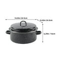 thumbnail image 4 of FENGGUIQU Black Enamel Roasting Pot with Lid, 2.5L Large Capacity, and Cookware for Cooking, 4 of 8