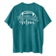 thumbnail image 4 of Tops Cortos para las Mujeres, Doble Cara Impreso Cuello Redondo Gota Hombro Camiseta, Top Estirable Casual, 4 of 5