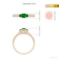 thumbnail image 5 of Angara Natural 0.2 Ct. Emerald with Emerald Vintage Inspired Ring in 14K Rose Gold for Women (Ring Size: 3.5), 5 of 10