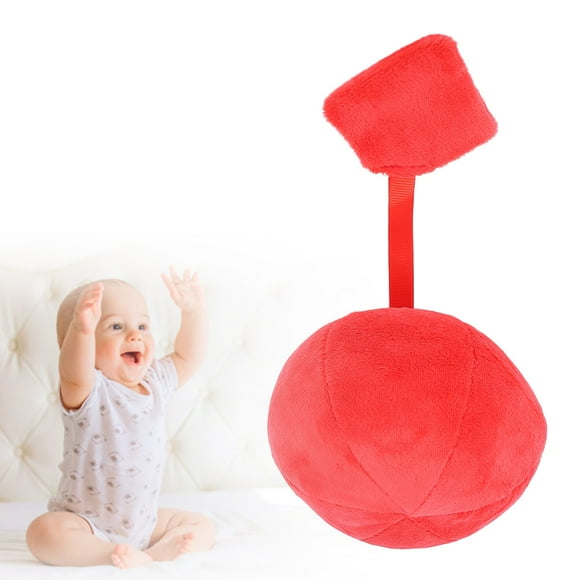 Baby Sensory Texture Ball Toy, Vision Training Ball with Bell Sound, Early Education Toy for Tracking Listening Gripping, High Contrast Color and Premium Plush Material for